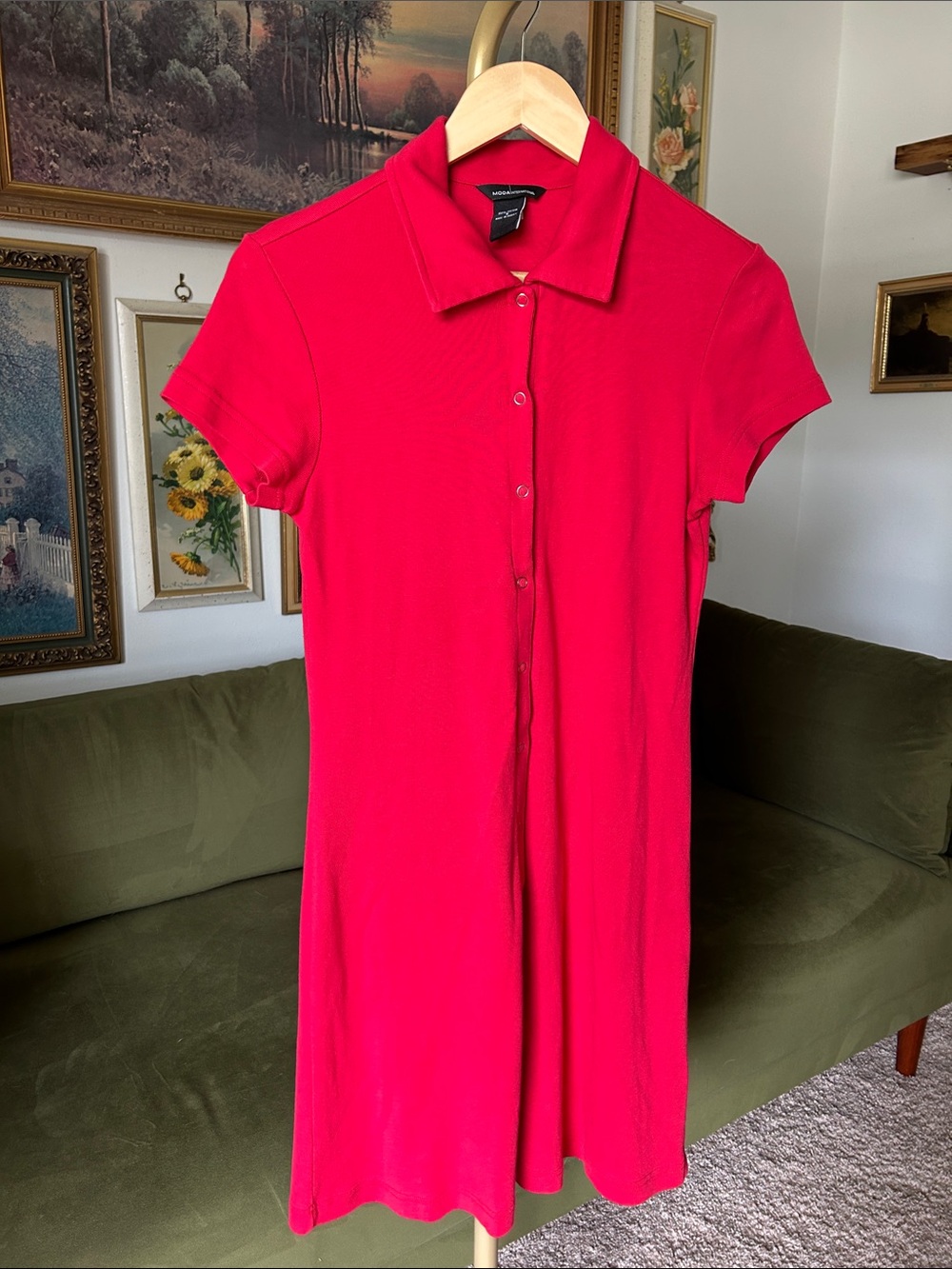 Vintage Moda International Polo Shirt Dress